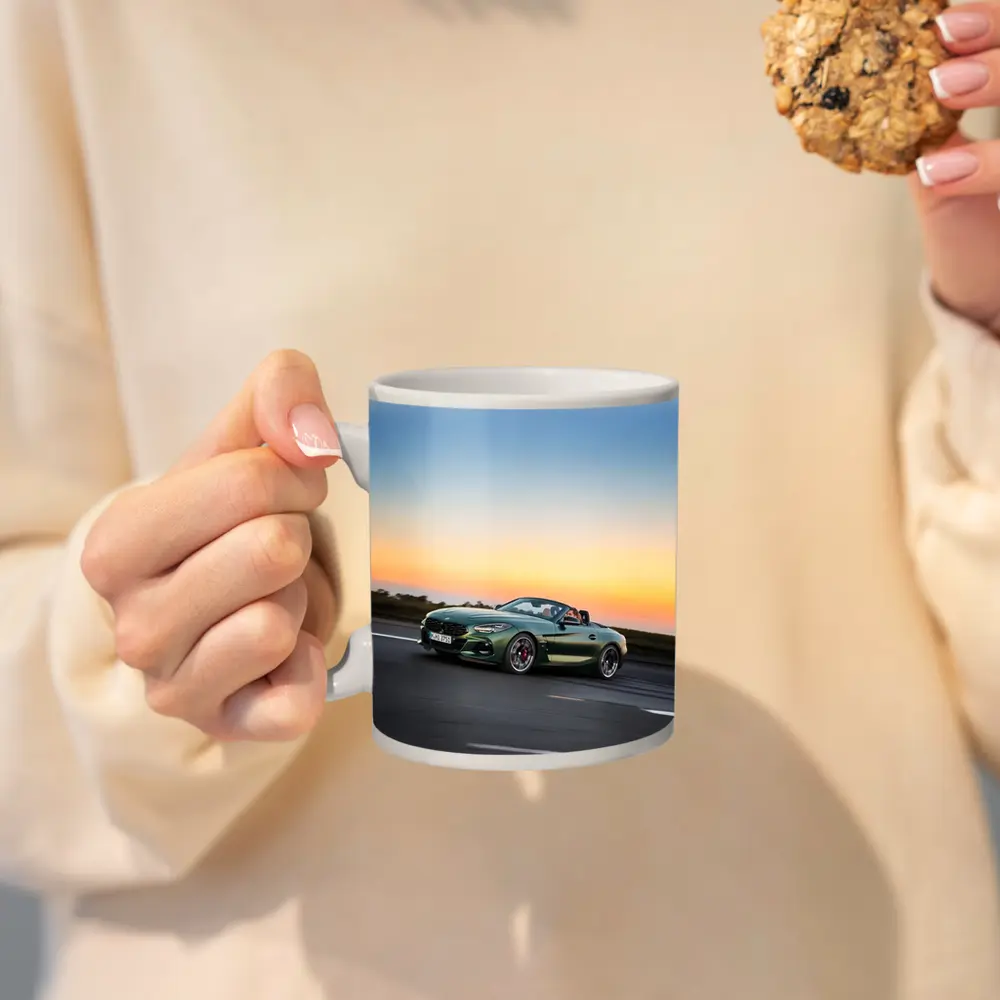 BMW Z4 Green Roadster Sunset Highway Drive – Mugs