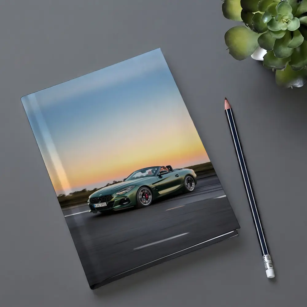 BMW Z4 Green Roadster Sunset Highway Drive – Notebooks