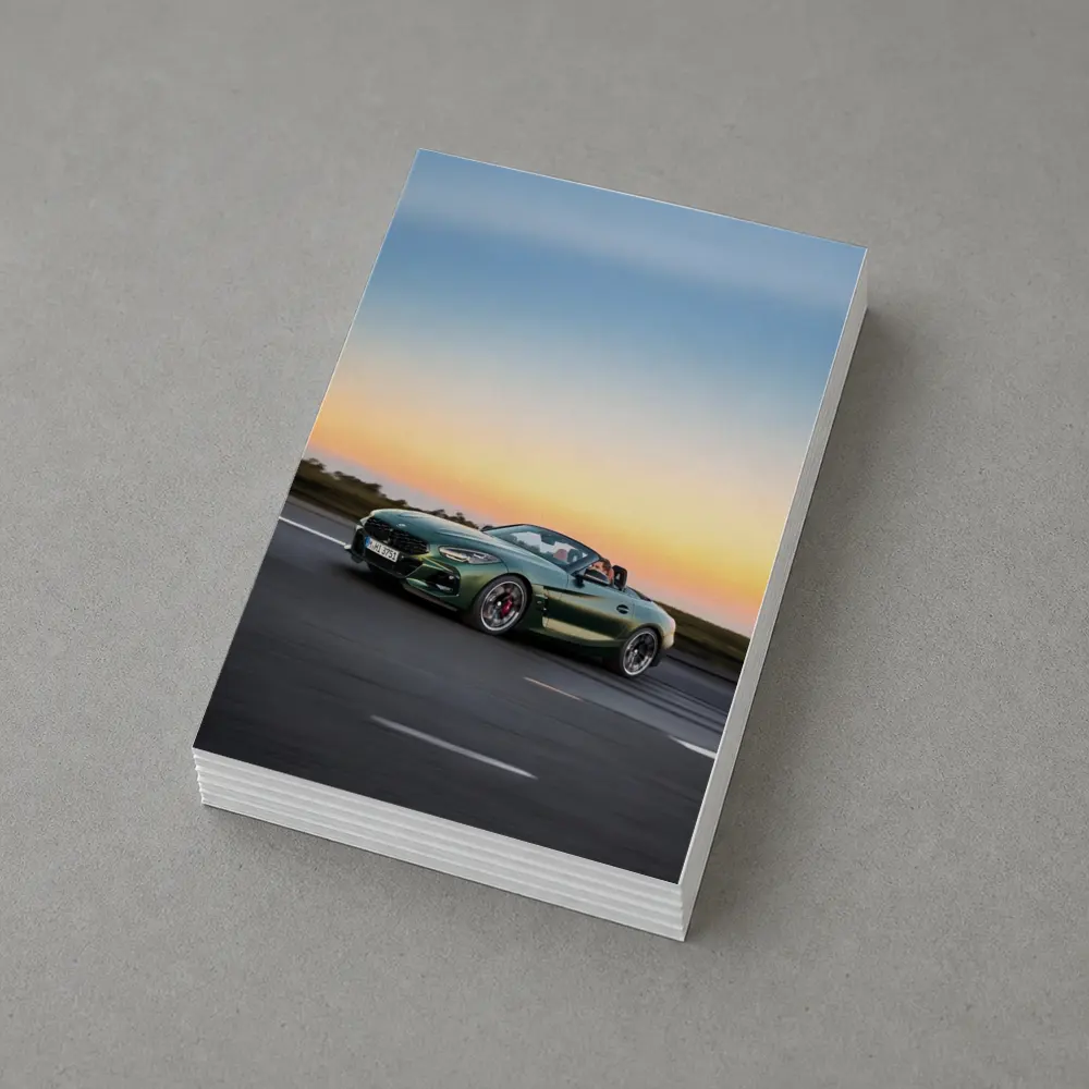 BMW Z4 Green Roadster Sunset Highway Drive – Postcards