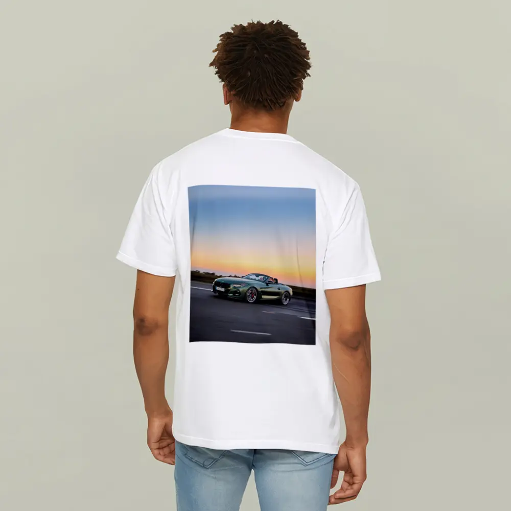 BMW Z4 Green Roadster Sunset Highway Drive – T-Shirts