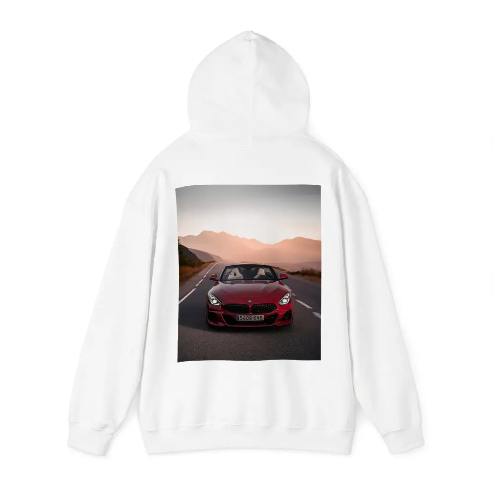 BMW Z4 Red Roadster Mountain Sunset Road – Hoodies