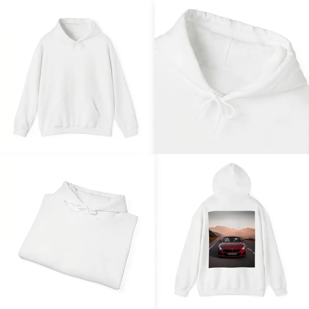 BMW Z4 Red Roadster Mountain Sunset Road – Hoodies