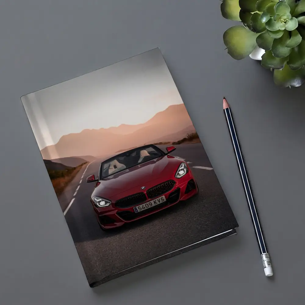 BMW Z4 Red Roadster Mountain Sunset Road – Notebooks