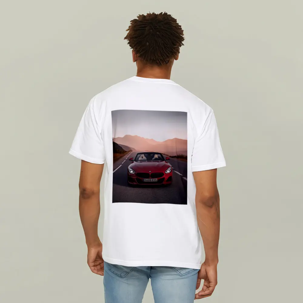 BMW Z4 Red Roadster Mountain Sunset Road – T-Shirts