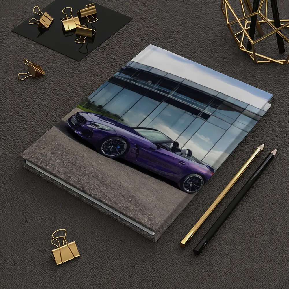 BMW Z4 Purple Roadster Glass Building – Notebooks