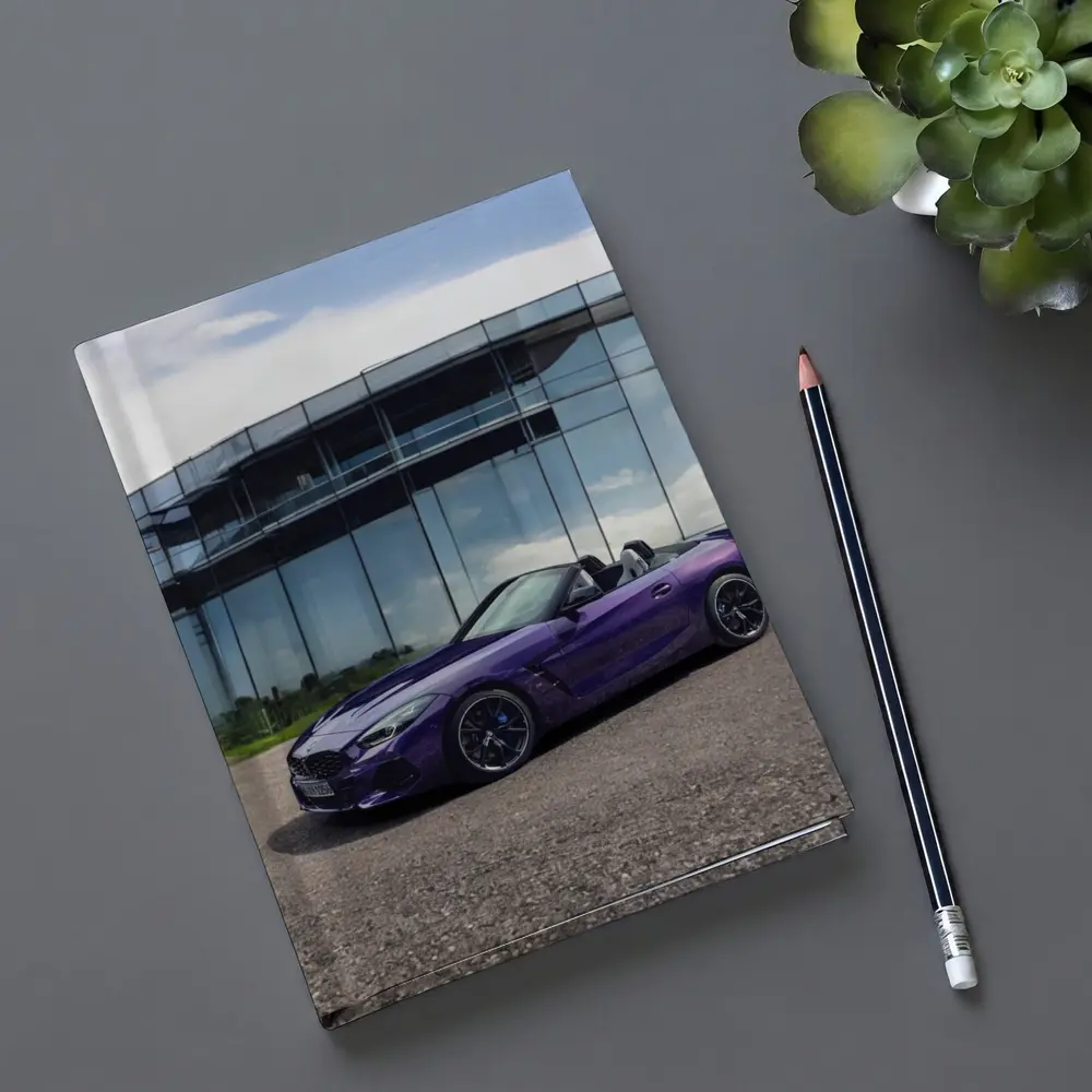 BMW Z4 Purple Roadster Glass Building – Notebooks