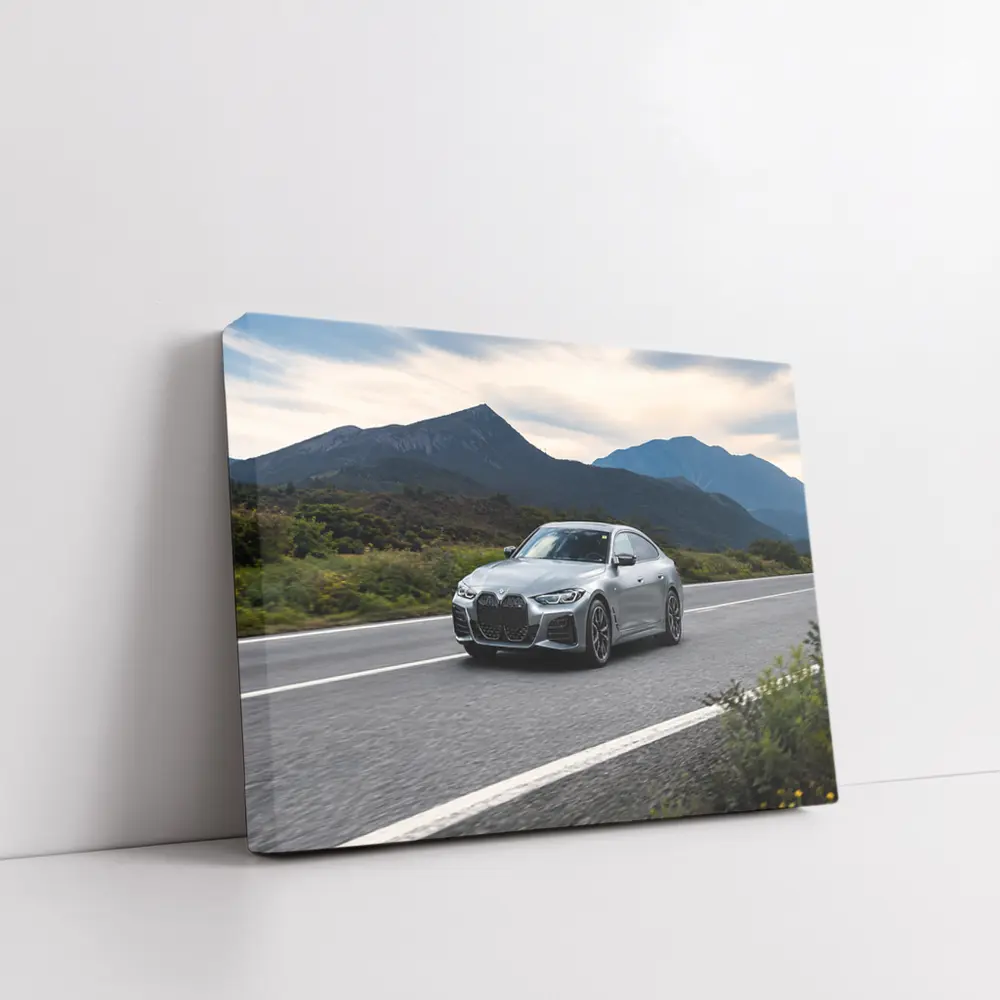 BMW 4 Series Gray Coupe Mountain Road – Wall Art