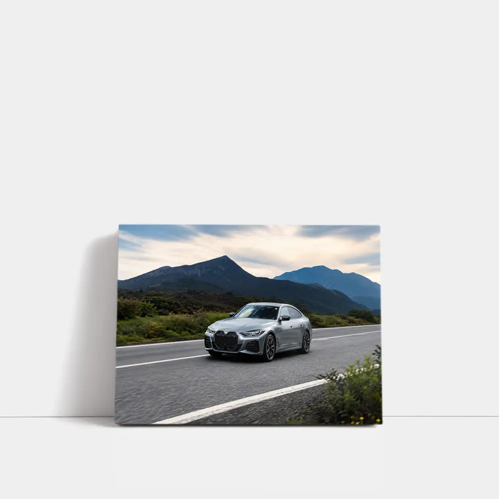 BMW 4 Series Gray Coupe Mountain Road – Wall Art