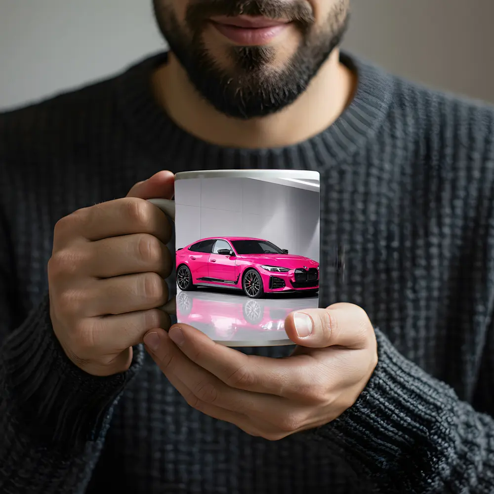 BMW i4 M50 Pink Studio Shot – Mugs