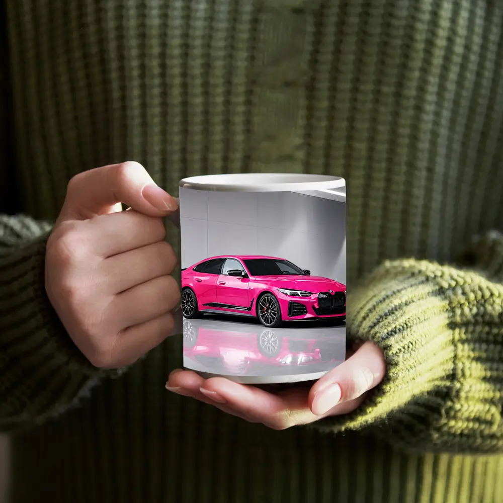 BMW i4 M50 Pink Studio Shot – Mugs