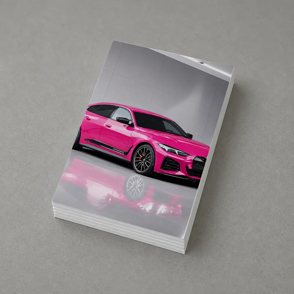 BMW i4 M50 Pink Studio Shot – Postcards