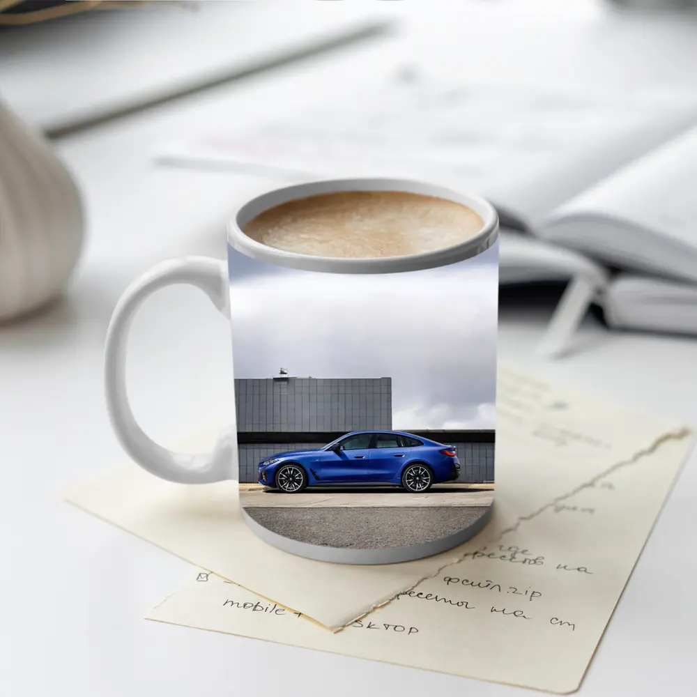 BMW i4 M50 Blue Urban Street Side – Mugs