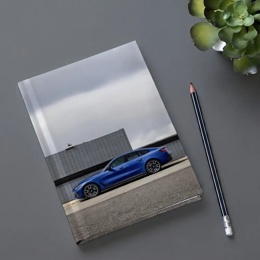 BMW i4 M50 Blue Urban Street Side – Notebooks
