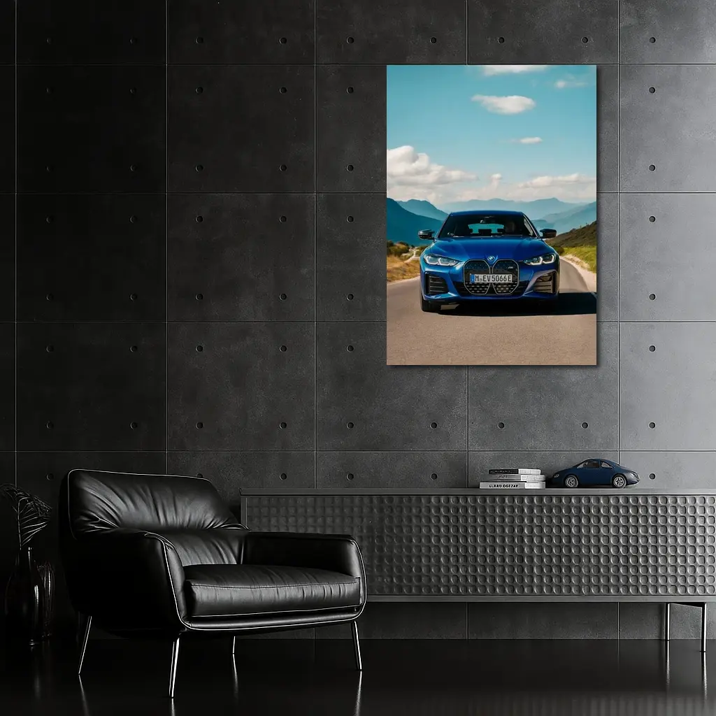 BMW i4 M50 Blue Mountain Road Drive – Wall Art
