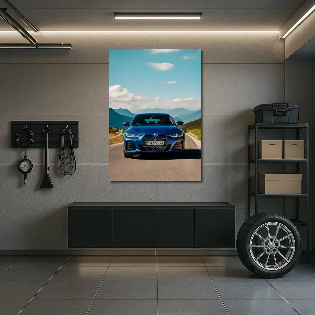 BMW i4 M50 Blue Mountain Road Drive – Wall Art