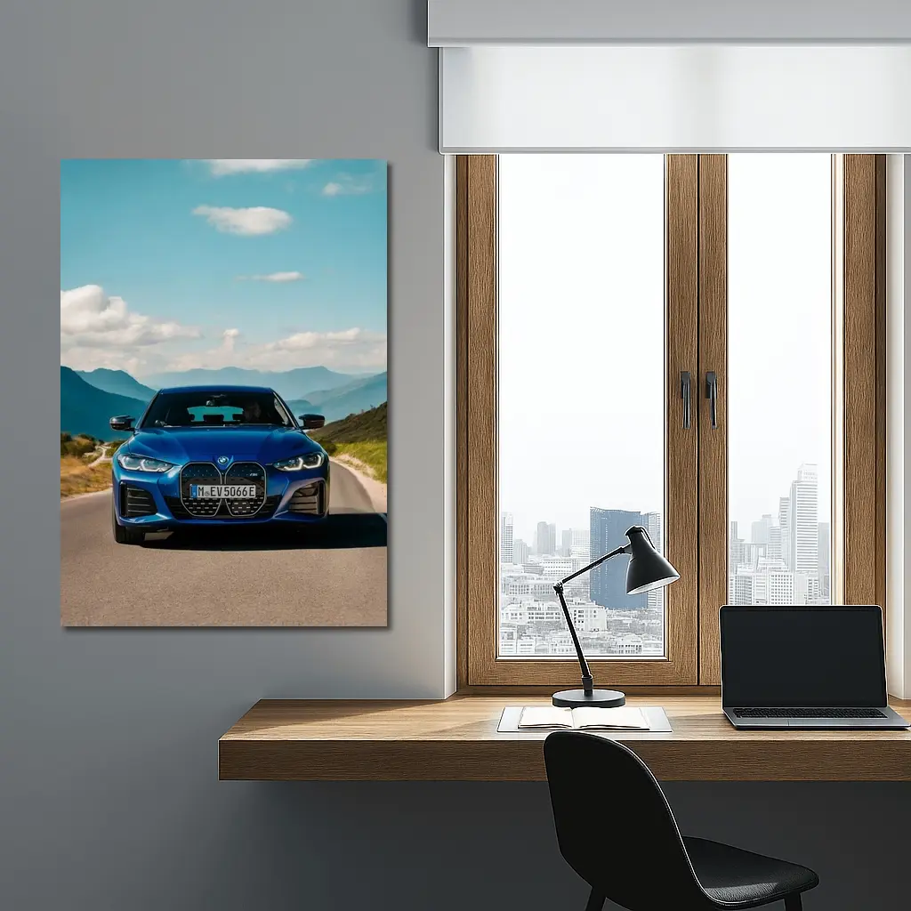 BMW i4 M50 Blue Mountain Road Drive – Wall Art