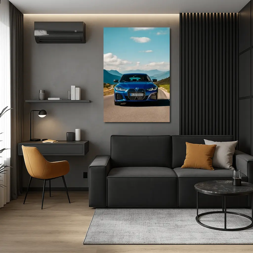 BMW i4 M50 Blue Mountain Road Drive – Wall Art