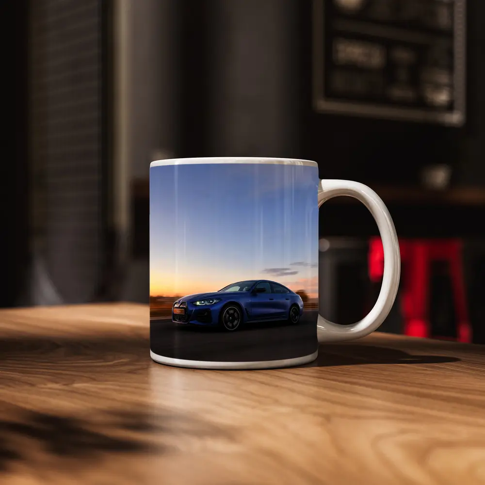 BMW i4 Blue Sunset Road Drive – Mugs