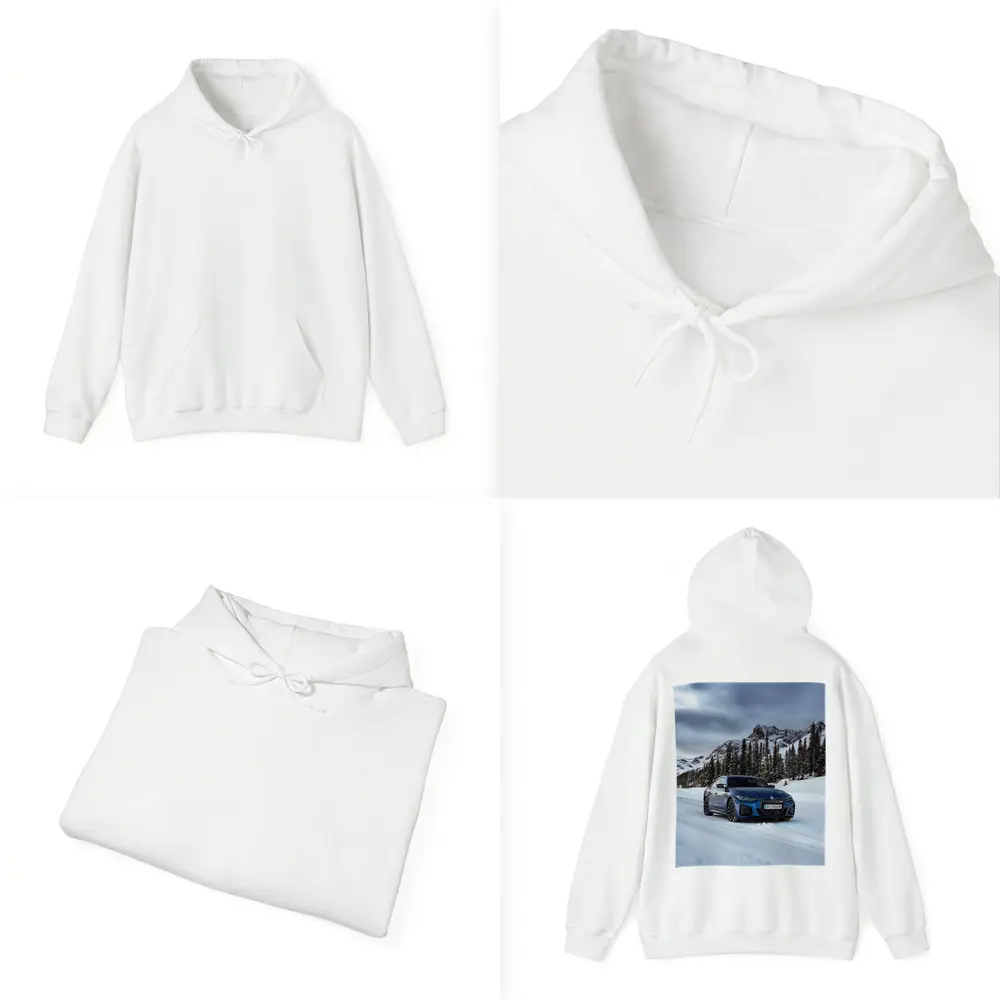 BMW i4 M50 Blue Snow Mountain Road – Hoodies
