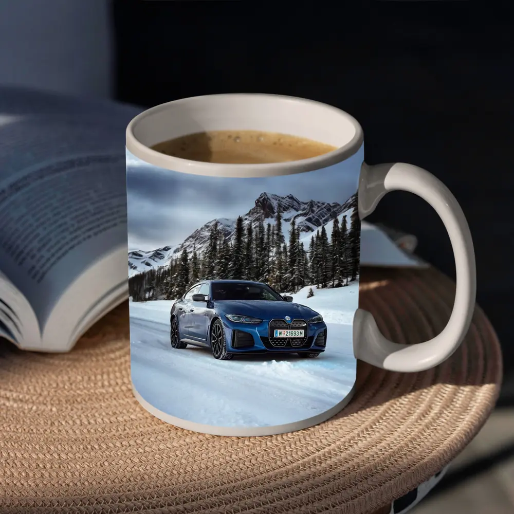 BMW i4 M50 Blue Snow Mountain Road – Mugs