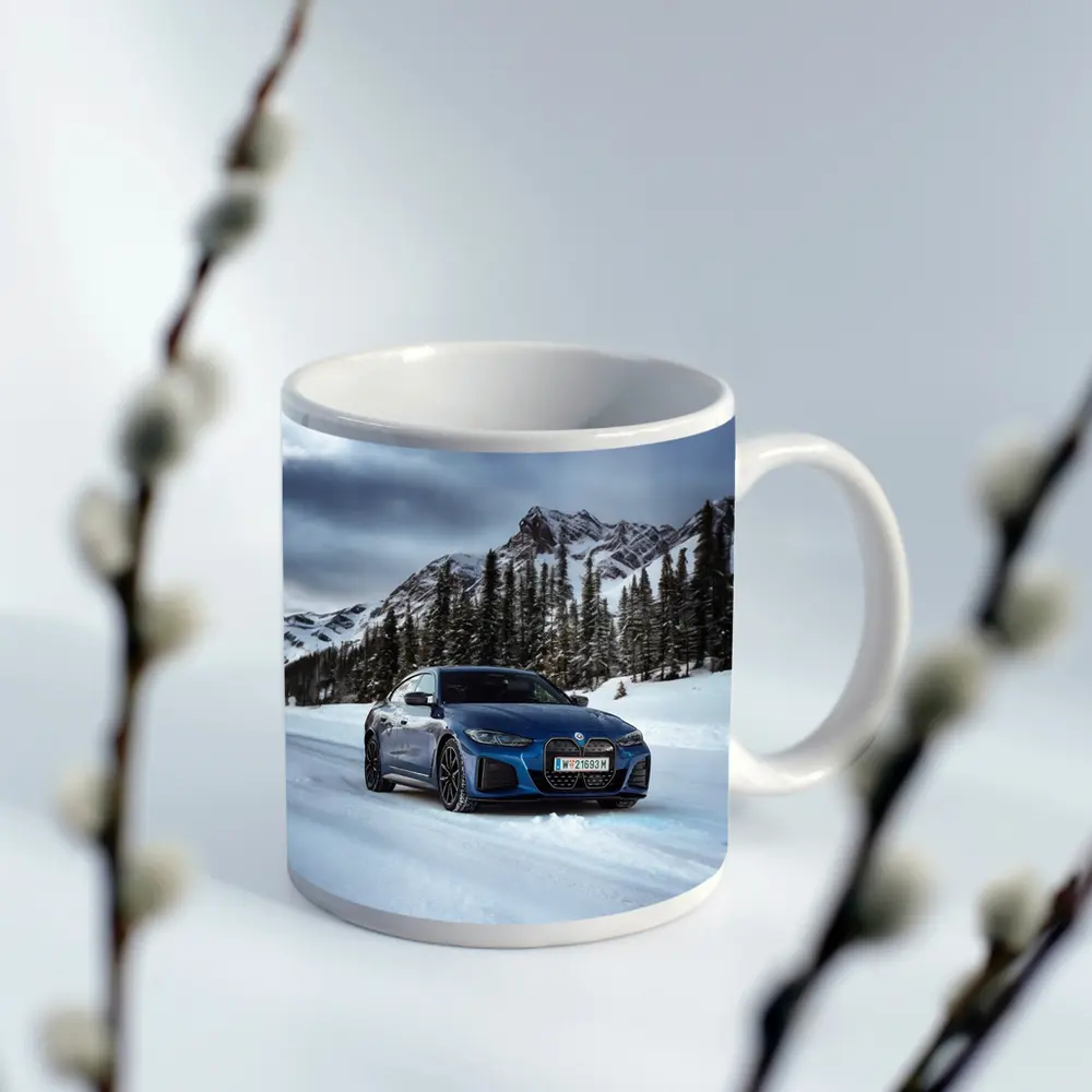 BMW i4 M50 Blue Snow Mountain Road – Mugs
