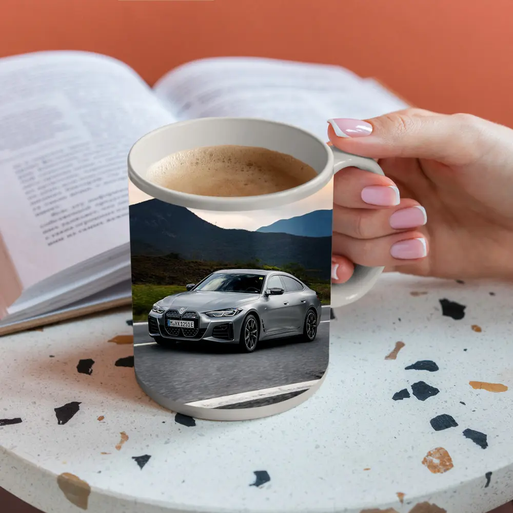 BMW i4 Gran Coupe Gray Mountain Road Drive – Mugs