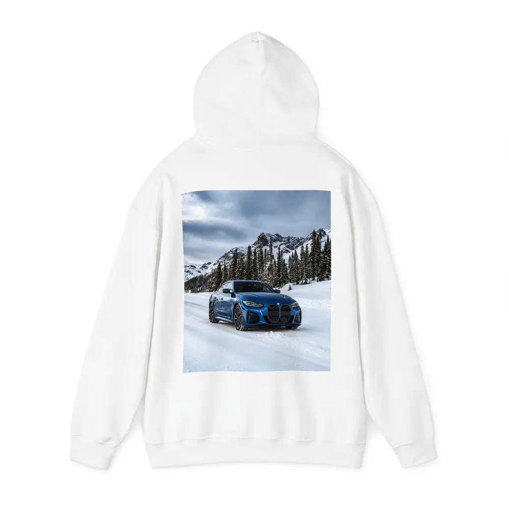 BMW i4 M50 Blue Snow Mountain Road – Hoodies