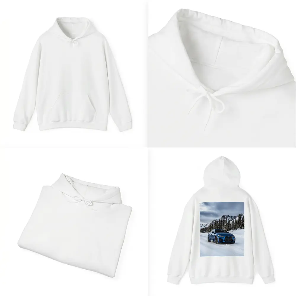 BMW i4 M50 Blue Snow Mountain Road – Hoodies