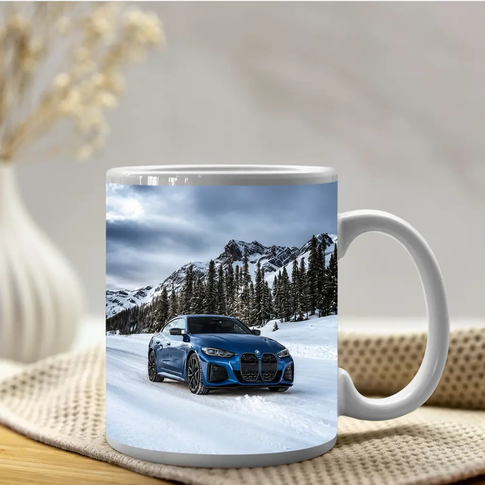 BMW i4 M50 Blue Snow Mountain Road – Mugs