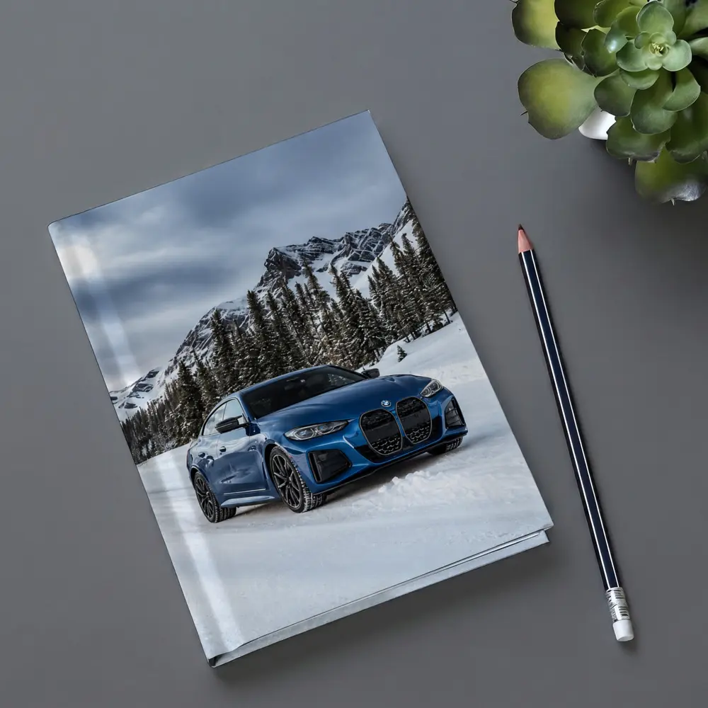 BMW i4 M50 Blue Snow Mountain Road – Notebooks