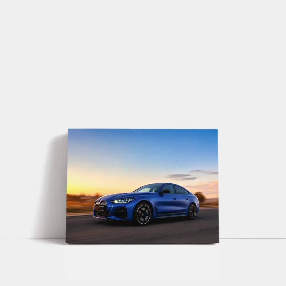 BMW i4 Gran Coupe Blue Sunset Drive – Wall Art
