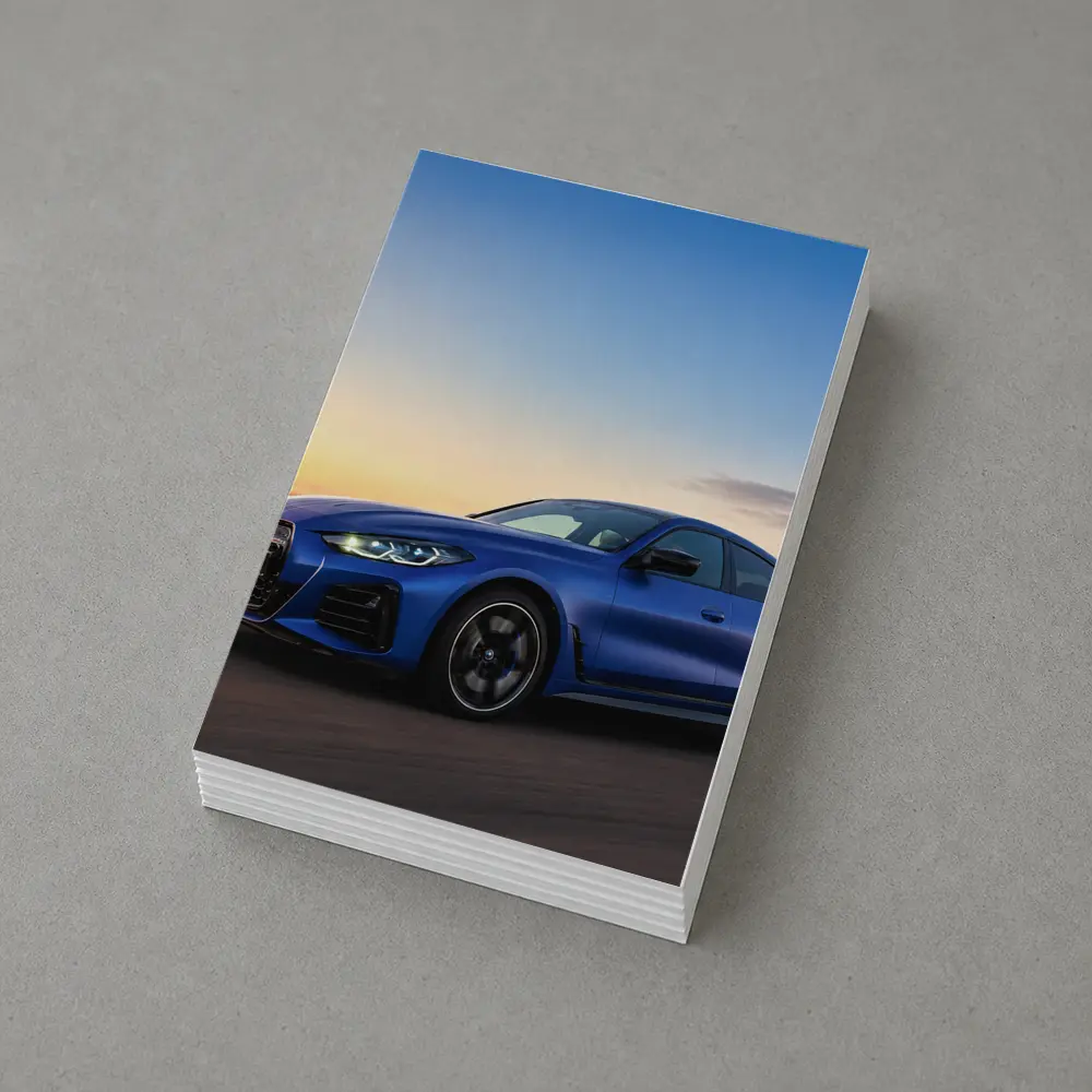 BMW i4 Gran Coupe Blue Sunset Drive – Postcards