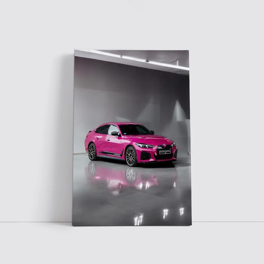 Pink BMW i4 M50 Studio Showroom – Wall Art