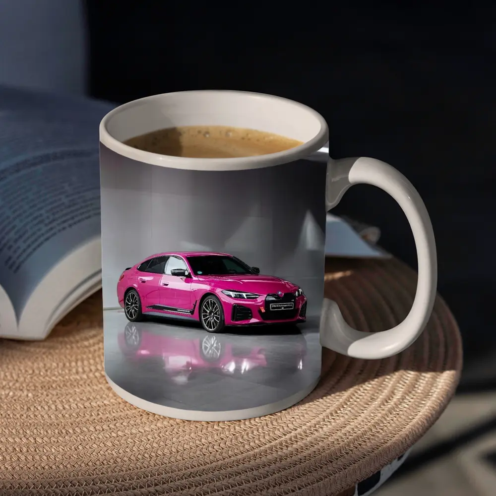 Pink BMW i4 M50 Studio Showroom – Mugs