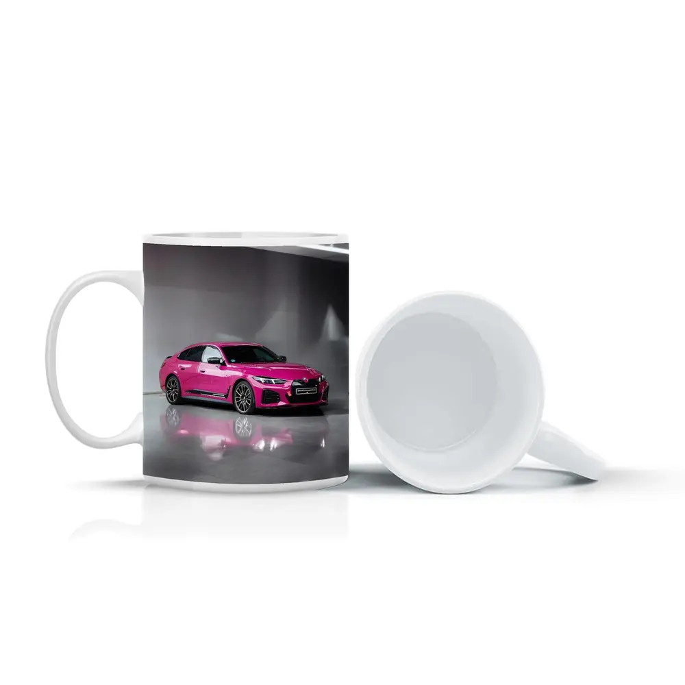 Pink BMW i4 M50 Studio Showroom – Mugs