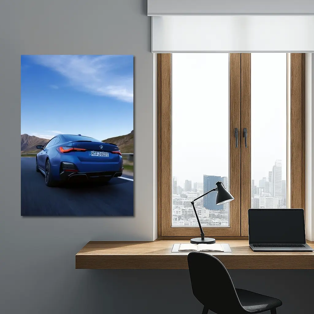 BMW i4 M50 Blue Mountain Road Drive – Wall Art