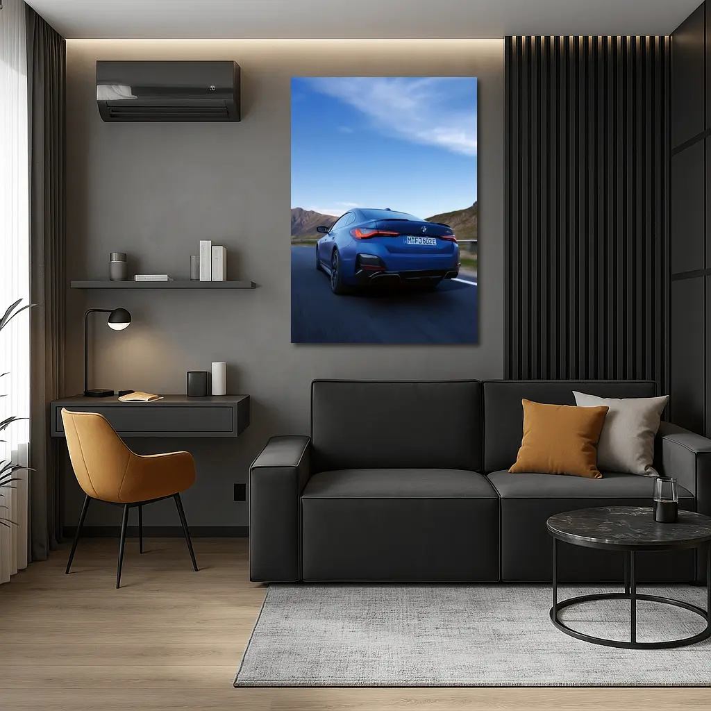BMW i4 M50 Blue Mountain Road Drive – Wall Art
