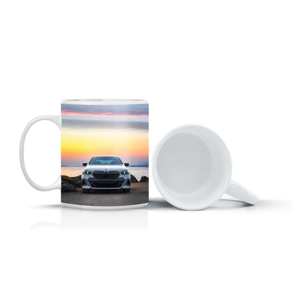 BMW i5 M60 Sedan Coastal Sunset View – Mugs