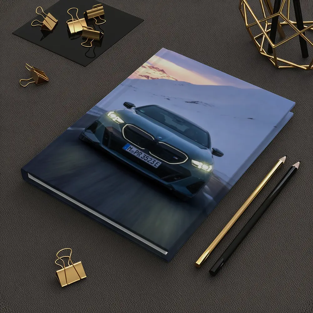 BMW i5 M60 Sedan Snowy Mountain Road – Notebooks