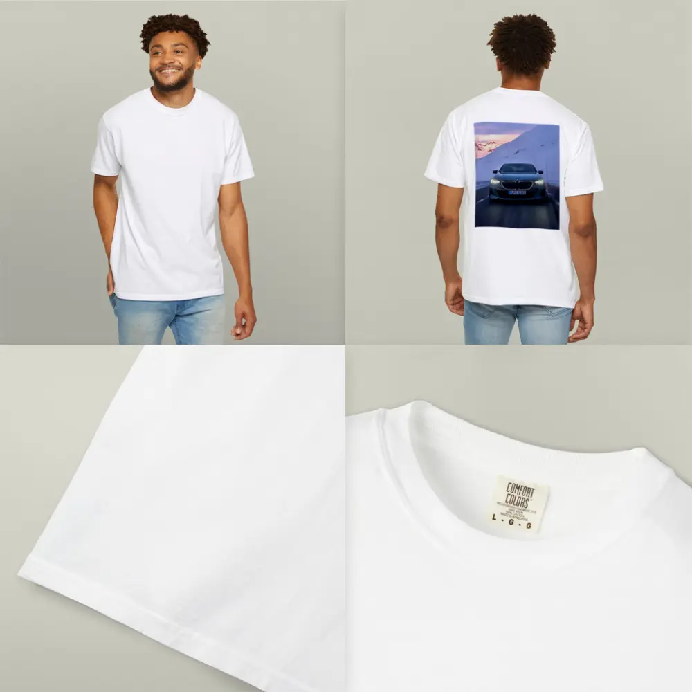 BMW i5 M60 Sedan Snowy Mountain Road – T-Shirts