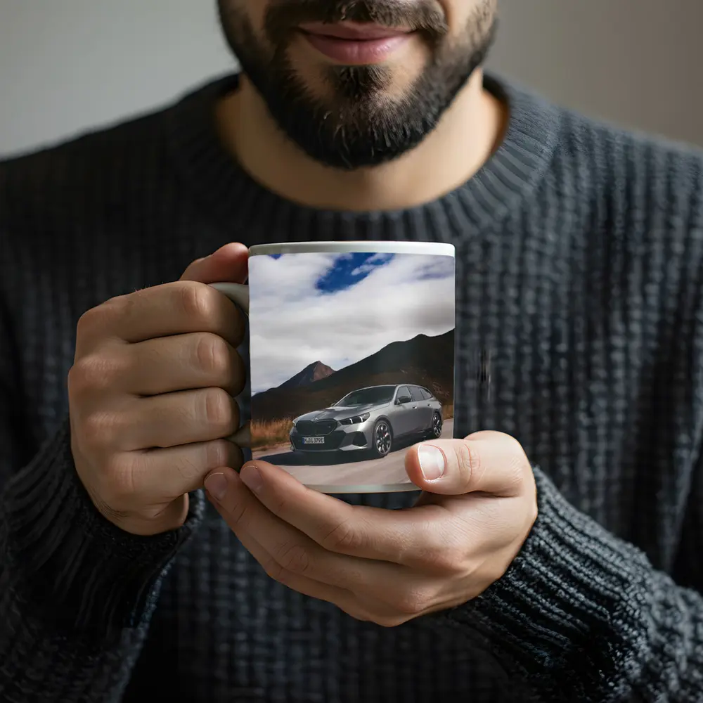 BMW i5 Touring Gray Mountain Road Drive – Mugs