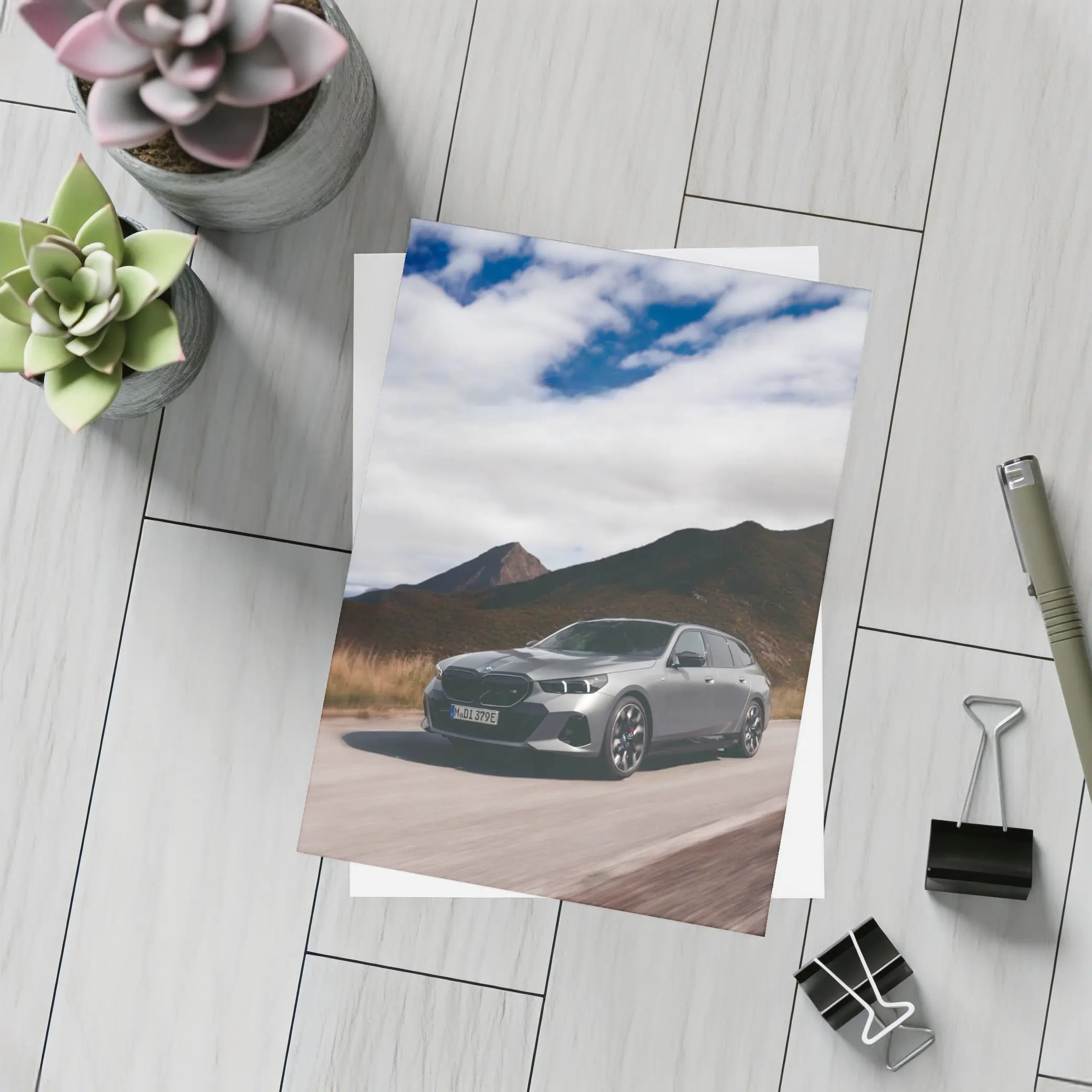 BMW i5 Touring Gray Mountain Road Drive – Postcards