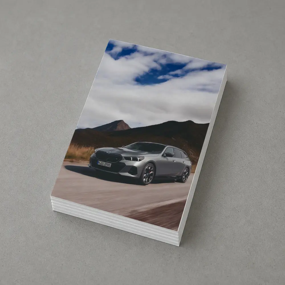 BMW i5 Touring Gray Mountain Road Drive – Postcards