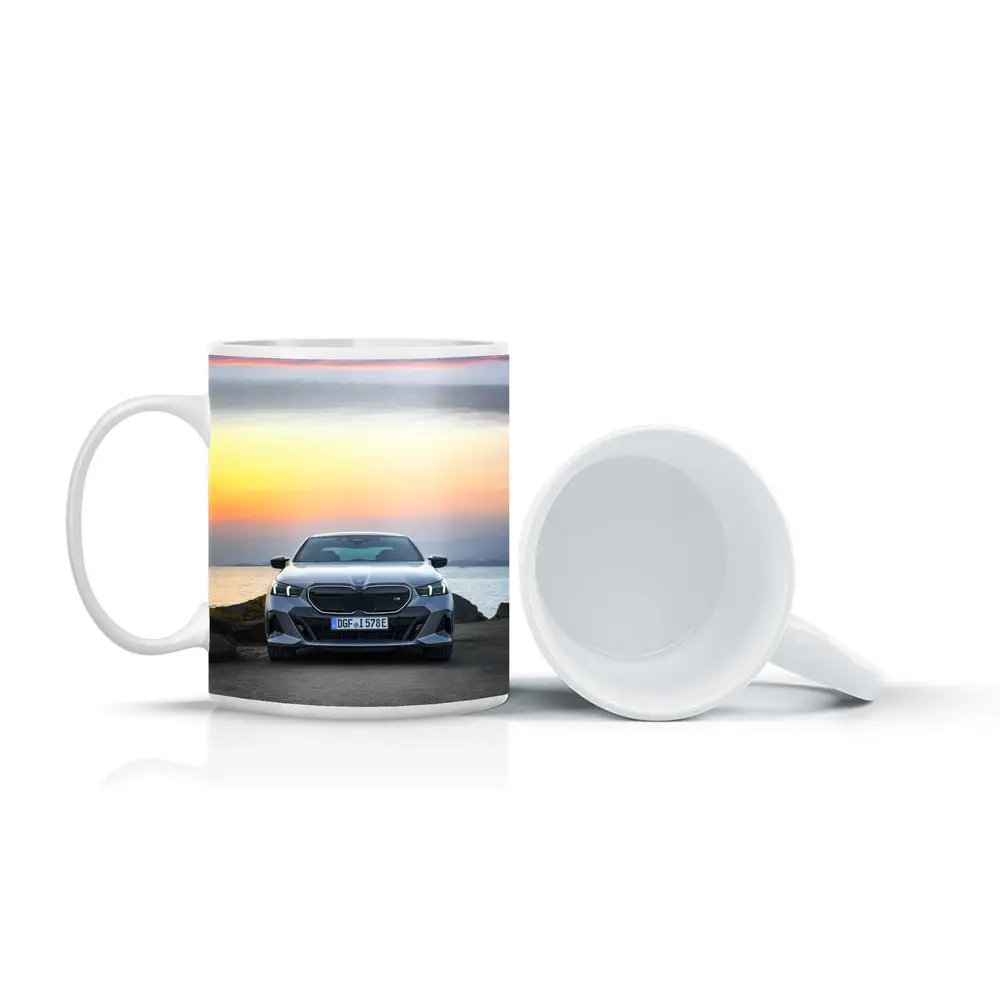 BMW i5 M60 Sunset Coastal Front View – Mugs