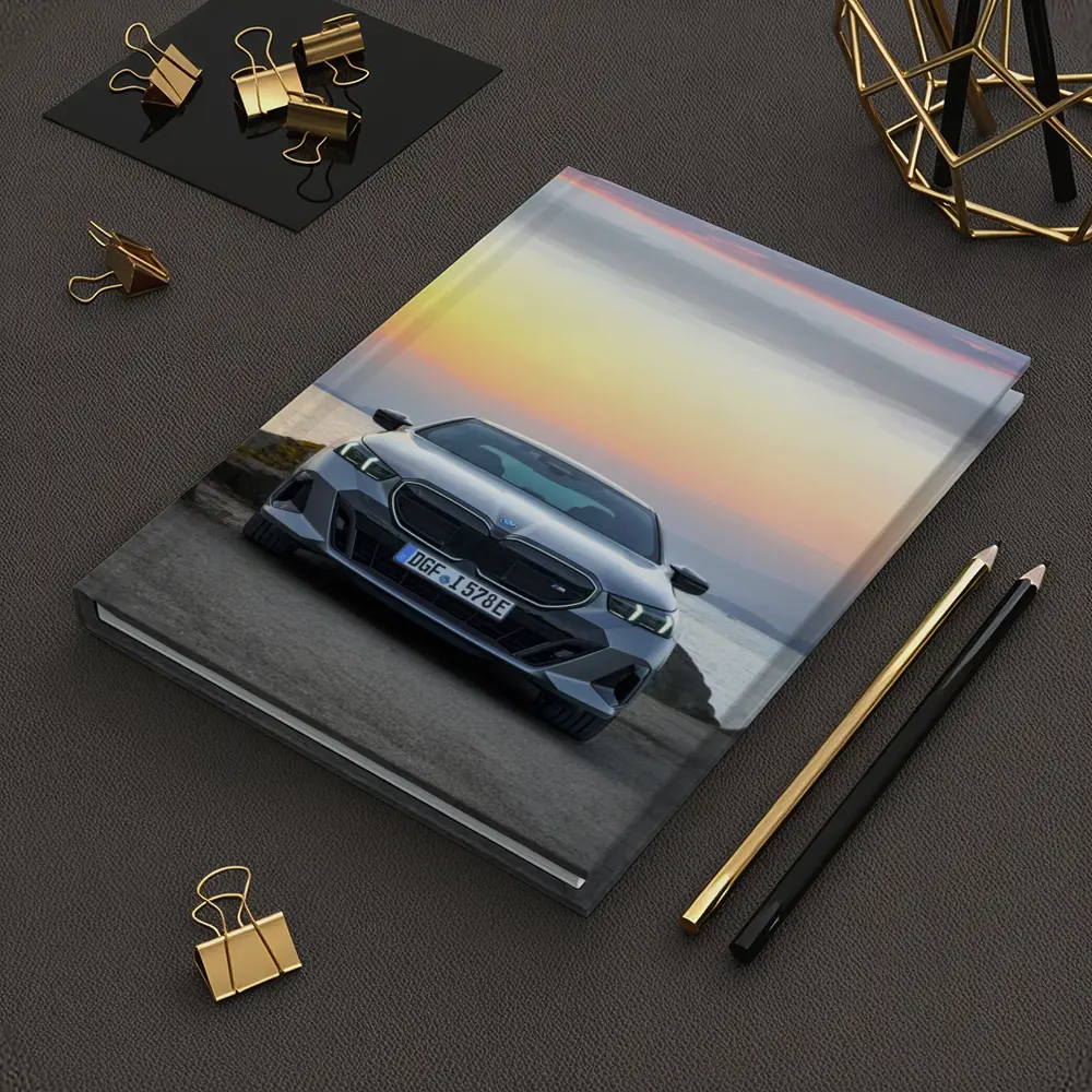 BMW i5 M60 Sunset Coastal Front View – Notebooks