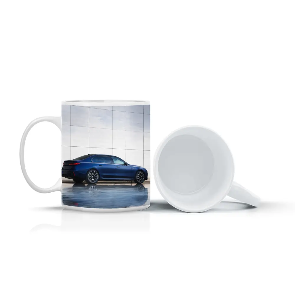 BMW i7 Blue Luxury Sedan Modern Wall – Mugs