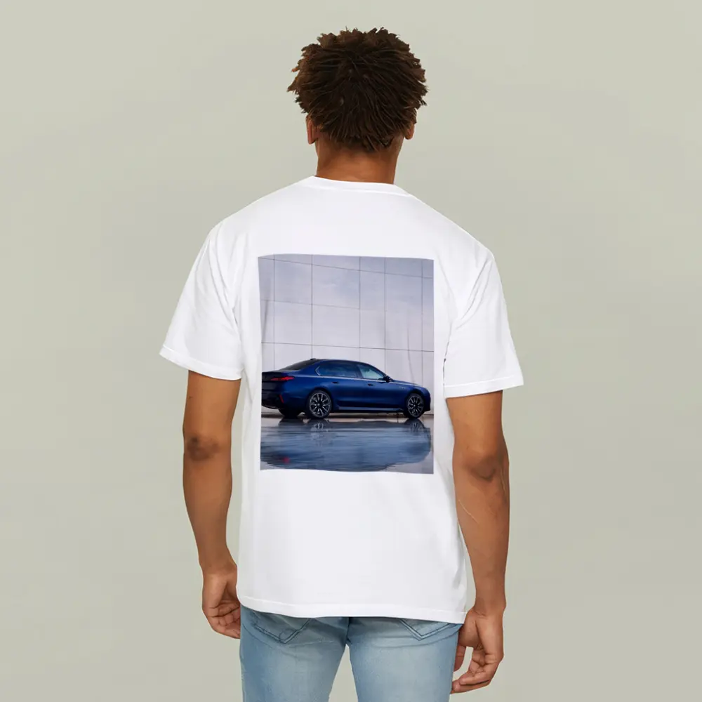 BMW i7 Blue Luxury Sedan Modern Wall – T-Shirts