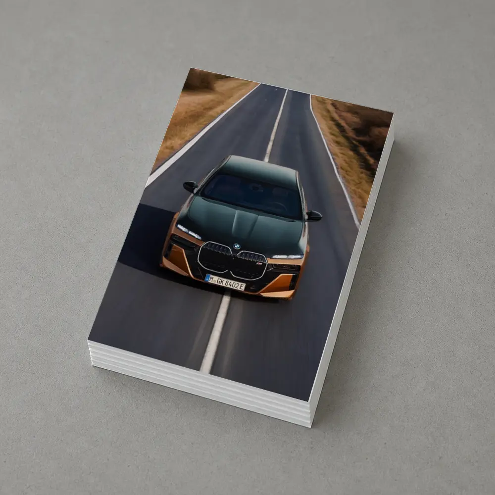 BMW i7 M70 Speeding Down Open Road – Postcards