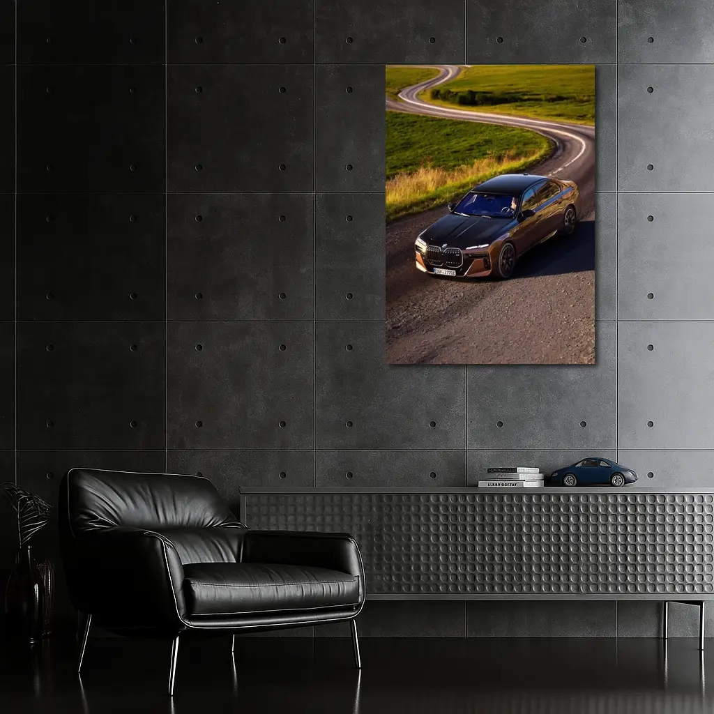 BMW i7 M70 Sapphire Black Country Road – Wall Art