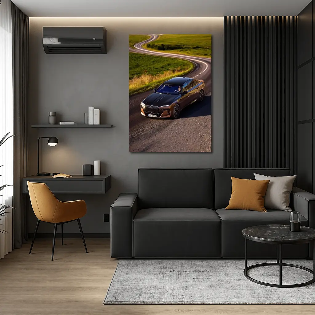 BMW i7 M70 Sapphire Black Country Road – Wall Art